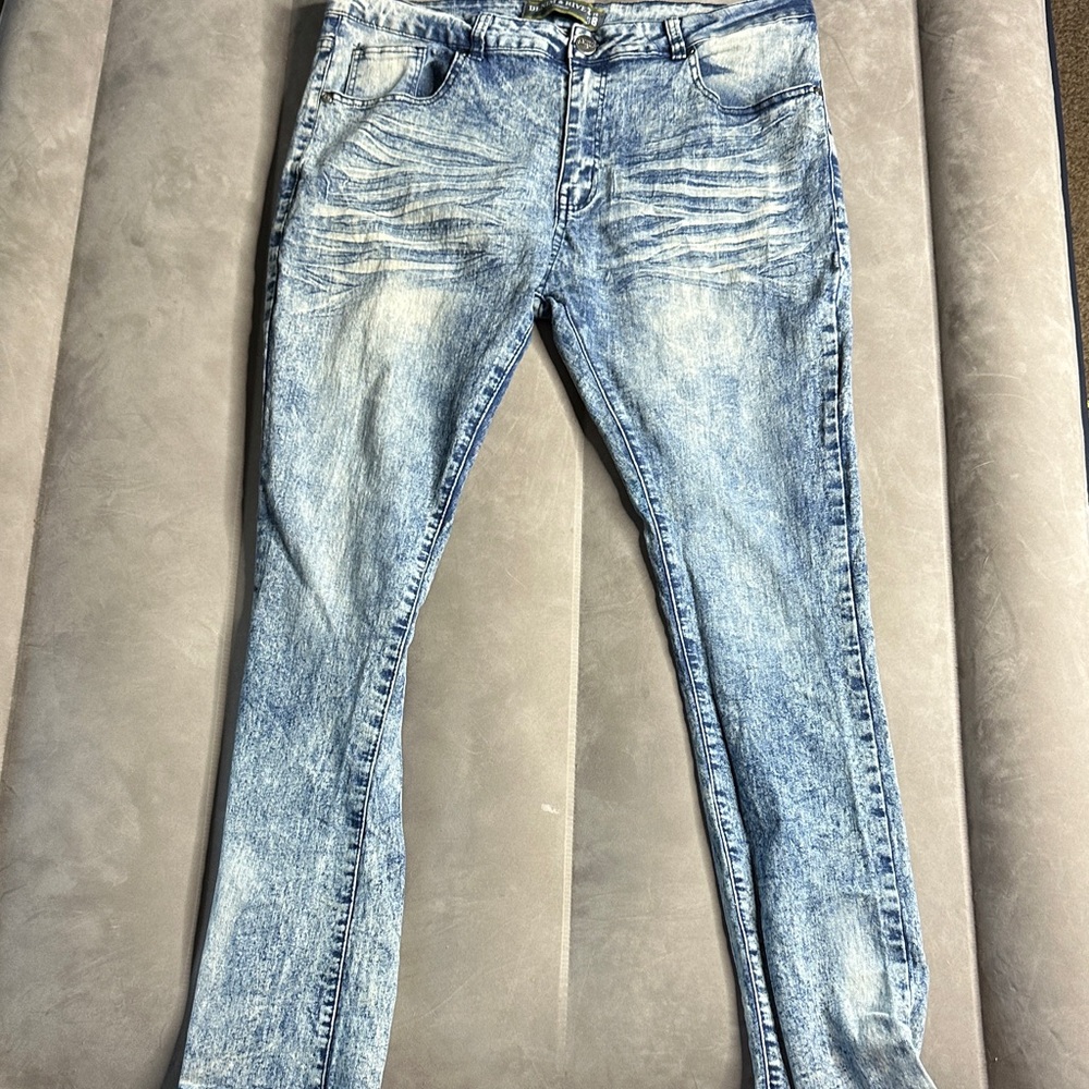 Denim & Rivets Premium Men's Light Blue Skinny Jeans‎ 38x30